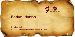 Fedor Manna névjegykártya
